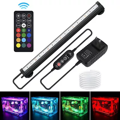 $26.99 • Buy LED Aquarium Lights Submersible Air Bubble RGB Light For Fish Tank Underwater AU