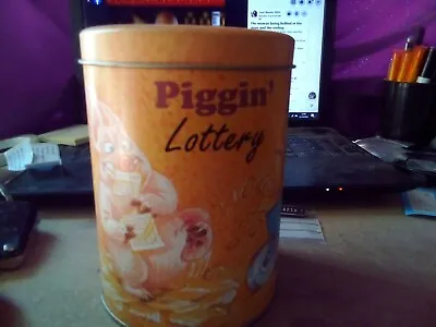 Piggin Lottery Tin Great Looking Item. Box 71 • £5