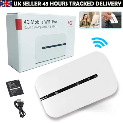 Unlocked 4G Mobile Broadband WiFi Wireless Router Portable MiFi Hotspot 2100mAh • £20.99