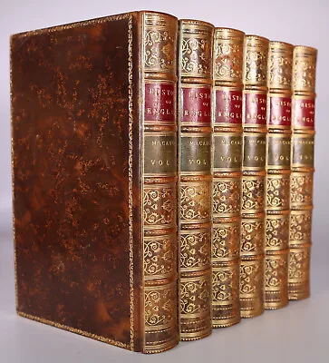 1898 The History Of England By Lord Macaulay 6 Vols Tree Calf Leather Albany Ed • £500