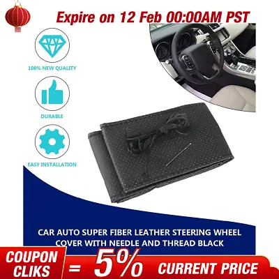 DIY Hand Sewing Fine Anti-slip Auto Car Steering Wheel Cover W/ Needle & Thread • $7.19