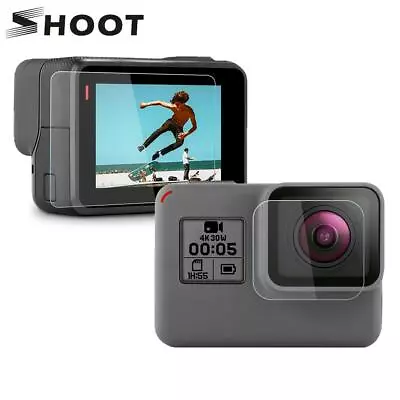 Tempered Glass Lens + LCD Screen Protector And Lens Cap For GoPro Hero 7 6 5 • $10.99