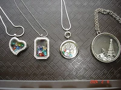 4 To Choose From * Living Lockets For Memories & Family Silver-Tone Necklaces • $12