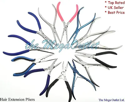 Professional Hair Extension Pliers For Silicone Micro Rings Beads Loop Tool Kit • £9.95