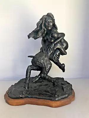 Vintage Patinated Erotica Bronze Statue : Pan By Ralph Crawford • £530.82