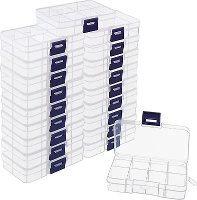 £13.99 • Buy Belle Vous 20 Pack Clear Plastic Bead Storage Organiser Box 10.5 X 6.5cm