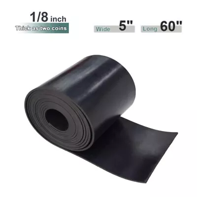 $22.99 • Buy Neoprene Rubber Sheet Rolls Strips 1/8” THK X 5  Wx 60 L Solid Flooring Pads Mat