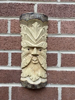 £13.99 • Buy ChiselCraft Large 30cm Green Man Wood Carving Leaf Style , In Or Outdoor Use S