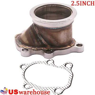 $35.99 • Buy To 2.5  V-band Clamp Flange Turbo Down Pipe Adapter 5 Bolt For T25 T28 GT25 GT28