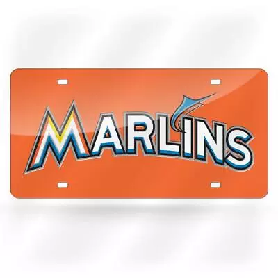 Miami Marlins Orange Laser Cut License Plate [NEW] MLB Car Truck Tag Auto • $23.95