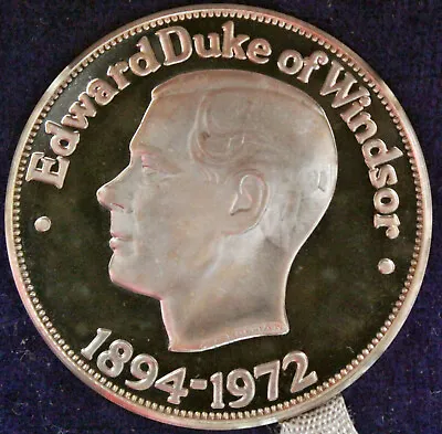 £33.99 • Buy 1894-1972 Edward Duke Of Windsor Silver Medal By John Pinches