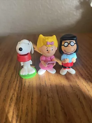 Vintage Peanuts Characters PVC Figures - Lot Of 3 Snoopy Sally Marcie • $10