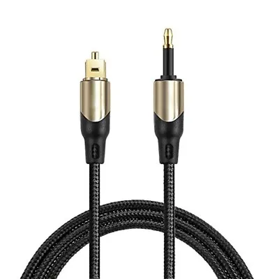 Toslink To Mini SPDIF Fiber Optic Digital Optical Audio Cable Cord Male To Male  • £9.59