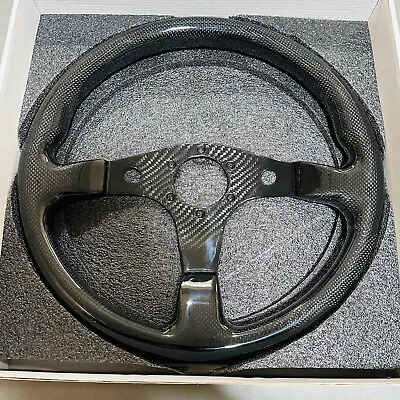 Hiwowsport 350mm 6 Bolts Carbon Fiber Steering Wheel Universal JDM 13.8in Frame • $99.99