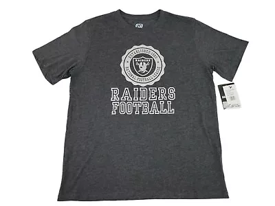 OAKLAND RAIDERS Gray NFL T-Shirt Men's Size XL NWT Jimmy Fallon HANDS HIGH HH • $16