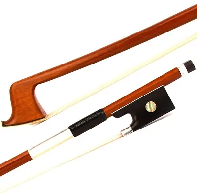 Pro Master Pernambuco Violin Bow 4/4 Ebony New Eye Frog Silver Parts Stiff Fast • $239.39