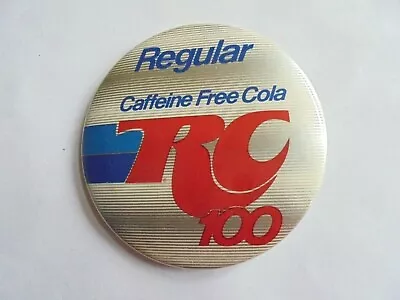 Vintage Royal Crown Cola RC 100 Regular Caffeine Free Cola Advertising Pinback • $5