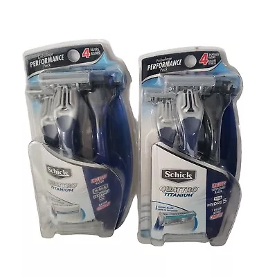 Schick Quattro Titanium Disposable Razors Hydro5 Lot Of 2 4 Packs = 8 New • $22.50