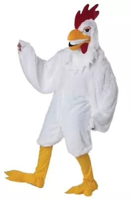 What The Cluck Chicken Mascot Adult Costume Jumpsuit White • $99.90