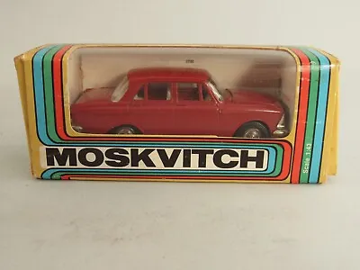 Vintage 1:43 Diecast Moskvitch Sedan USSR Red • $79.95