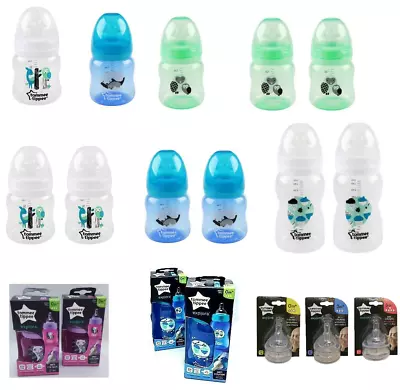 TOMMEE TIPPEE EXPLORA FEEDING BOTTLES 0m+ 260ml 150ml SLOW MEDIUM FAST TEATS • £6.50