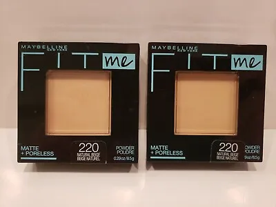 Maybelline~Lot Of 2~Fit Me! Matte & Poreless Powder Foundation~#220 Natural Beig • $14.99