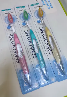 3 X SENSODYNE PRECISION SOFT Toothbrush Silky Bristles For Sensitive Teeth  • $21.90