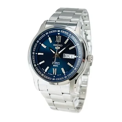 Seiko 5 Automatic Blue Dial Stainless Steel Band Case 42 Mm SNKP17J1 Men's Watch • $143.63