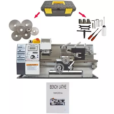 WM180V Mini Metal Bench Lathe Metric/Inch Thread Metalworking Lathe 7 *12  • $954