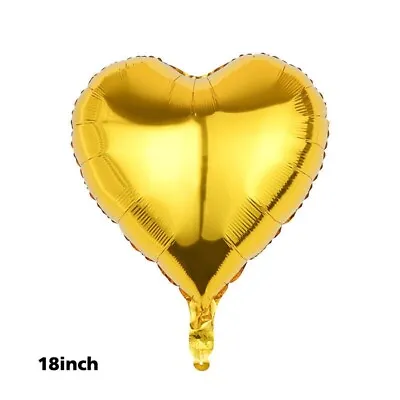 Mylar Foil Balloon-GOLD/Heart Shaped--18 Inch--New In Package/Great GIFT!! • $3