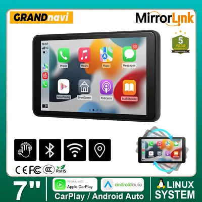 7  Car Multimedia Stereo Wireless Carplay Android Auto Radio GPS Navi MP5 Player • $75.99