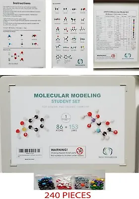 $17.99 • Buy Organic Chemistry Model Kit 239 Pieces Molecular Model Scalpel Kit