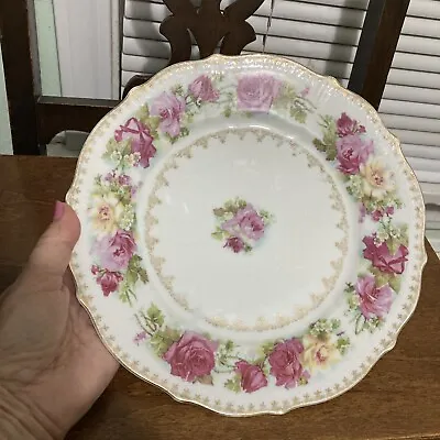 9  C.T. Carl Tielsch Floral With Gold Porcelain Plate Germany • $12.99