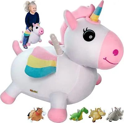 Bouncy Horse Inflatable Hopping Horse For Kids Jumping Horse Unicorn White Color • $80