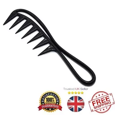 Wide Tooth Comb For Curls Curly Hair Combs Shark Tooth Wave Combs Wet/Cur • £3.99