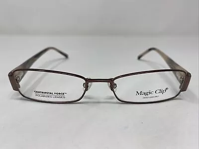 Magic Clip M401 BRN 51-17-135 Brown Metal Full Rim Eyeglasses Frame TK65 • $50