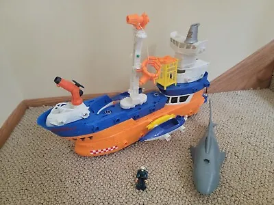 Matchbox Mega Rig Shark Ship Toy Playset • $16.99