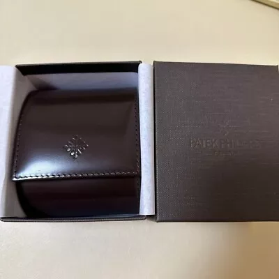 PATEK PHILIPPE Travel Watch Box Carry Box Case Color Dark Brown Leather Novelty • $104.99