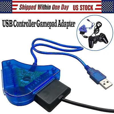 $6.50 • Buy Dual PSX PS1 PS2 Plasation 2 To PC USB Game Pad Controller Converter Adapter NEW