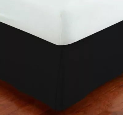 Mk Collection Solid Pleated Bed Skirt (Black Full) • $8.99