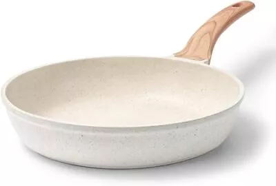 Non Stick Frying Pan 20cm Induction Fry Pan White Granite Egg Omelet Pan • £15.21