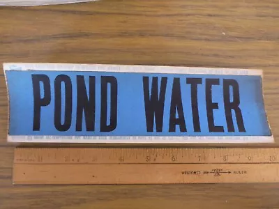 W.H. BRADY Milwaukee Wis Tool Shop Industrial Sticker Label Decal POND WATER • $5.44