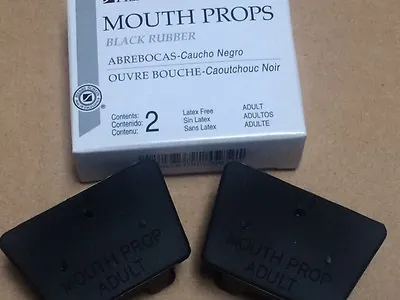 Dental Mouth Prop Bite Blocks Black Rubber Adult Latex Free 2 In A Box    • $9.95