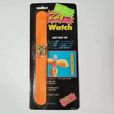 Super RARE 1990 Toy ZAP WATCH 90s Slap Band Watch (Orange) New Sealed • $9.95