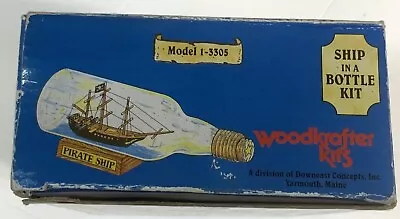 New Woodkrafters Pirate Ship In A Bottle Model Kit #1-3305 • $23.95