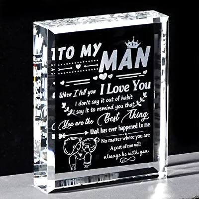 Crystal I Love You Gifts For Him Birthday Gifts For Husband Man Valentine Gif... • $31.84