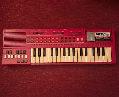 Vintage Casio Keyboard PT-80 Synthesizer Working RARE Red W/ Battery Cover • $200