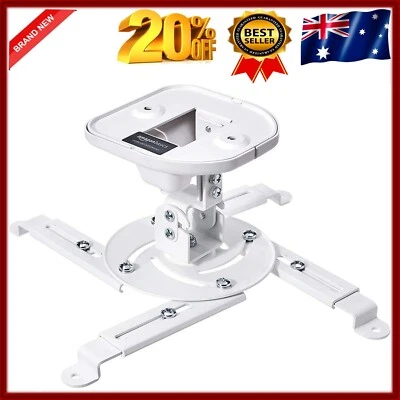 $42.99 • Buy Tilting Projector Bracket Mount For Ceiling And Wall, 15 Kg / 33lbs White
