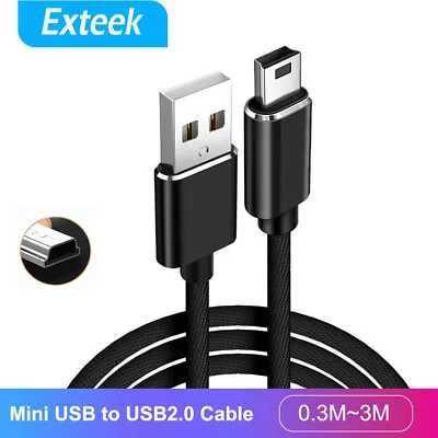 Mini USB To USB TYPE A 2.0 Cable Mini-B 5Pin Charging Cord Data Sync Braided • $7.55