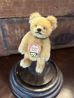 WOW VTG Miniature Steiff Mohair Original Teddy Golden Mohair Chest ID 3” NICE! • $149